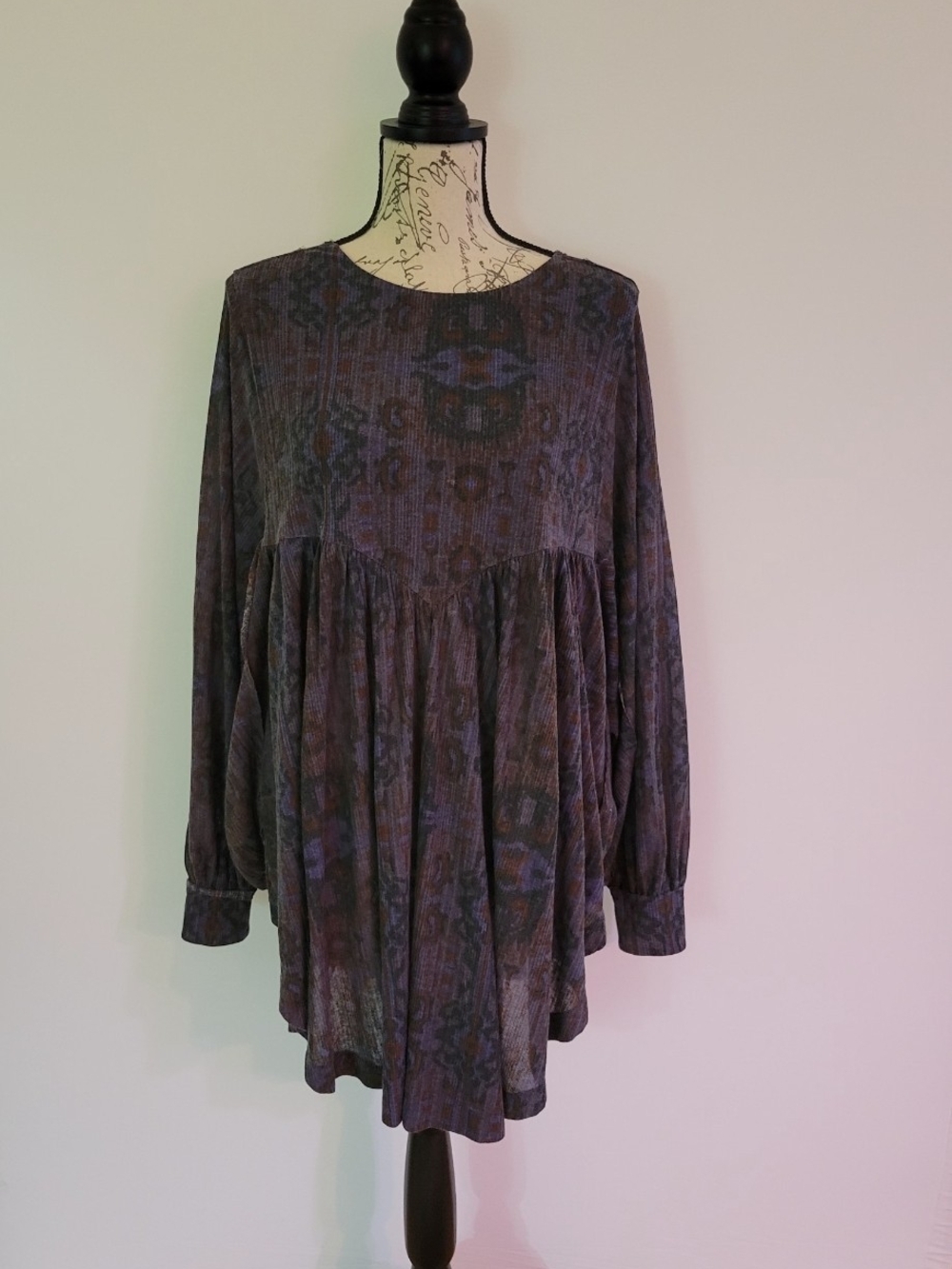 Free People "This Is It" Tunic In Midnight Combo NWT Size S
